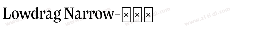 Lowdrag Narrow字体转换